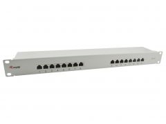 326317 16-Port Cat.6 Shielded Patch Panel, Light Grey