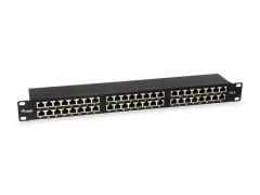 326449 48-Port Cat.6 Geschirmtes Patch Panel, Schwarz