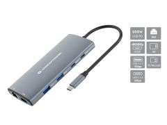 DONN06G 10-in-1 USB 3.2 Gen 1 Docking Station, HDMI 4K60Hz, 100W USB PD, USB-C 5Gbps x 2, USB-A 5Gbps x 3, SD, TF/MicroSD, GbE