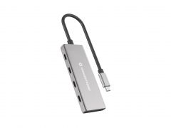 HUBBIES16G Hub USB 3.2 Gen 2 a 4 porte, 10 Gbps, USB-C x 3, USB-C multifunzione (PD/dati) x 1