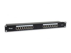326417 Cat.6 Geschirmtes Patch Panel, Schwarz