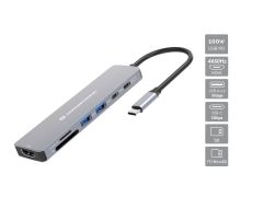 DONN28G Stazione docking USB 3.2 Gen 1 7-in-1, HDMI 4K60Hz, USB-A 5Gbps x 2, USB-C 5Gbps, SD, TF/MicroSD, USB PD 100W