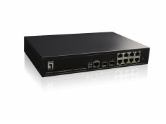 GEP-1061 10-Port L2 Managed Gigabit PoE Switch, 2 x Gigabit SFP, 802.3af/at/bt PoE, 8-Port PoE Outputs, 180W Power Budget