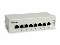 227369 8-Port Cat.6 geschirmtes Desktop Patch Panel, hellgrau
