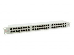326349 48-Port Cat.6 Shielded Patch Panel, Light Grey