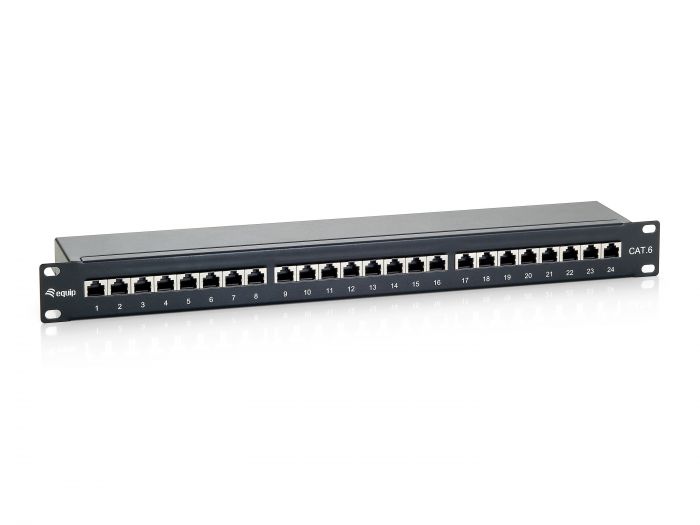 326424 Premium 24-Port Cat.6 Shielded Patch Panel, Black