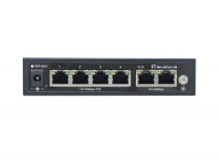 FEP-0631, Fast Ethernet a 6 porte, PoE a 4 porte, 802.3af/at, 250M, controllo automatico PoE