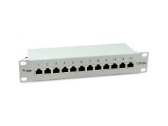 326523 12-Port Cat.6A geschirmtes Patchpanel, 10", hellgrau