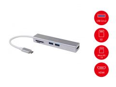133480 5-in-1-USB-C-Multifunktionale adapter,  HDMI , USB 3.0, TF/Micro SD