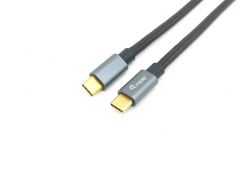 128354 USB 3.2 Gen 2 C auf C Kabel, M/M, 1.0m, PD100W , 4K/60Hz, 10Gbps, Schwarz