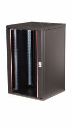 Equip Pro Mount 19" Wand-Netzwerkschrank, 20HE, 600x600mm, mit Glastür, abnehmbare und abschließbare Paneele, montiert, RAL9005 Schwarz