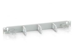 327312 19" Rack Mount Cable Management Panel, Light Grey (RAL 7035)
