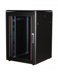 Armario para Servidor Independiente Equip Dynamic Flex de 19", 22U, 800x800mm, con Puerta de Cristal, Paneles Extraíbles y con Cerradura, Ensamblado, RAL9005 Negro