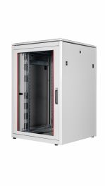 Equip Dynamic Flex 19" Gabinete de servidor independiente, 22U, 800x800mm, con puerta de vidrio, paneles extraíbles y con cerradura, ensamblado, gris RAL7035