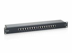 326416 Panel de conexión blindado Cat.6 Premium de 16 puertos, negro