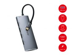 133482 USB-C 7-in-1 Multifunktionsadapter, HDMI, USB 3.0, TF/MICRO SD, 60W USB PD 