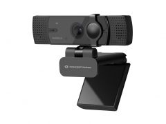 AMDIS08B Cámara web de gran angular con enfoque automático 4K Ultra HD con micrófono dual, adaptador USB-C incluido.