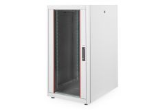 Equip Basic Flex 19" Gabinete de Servidor Independiente, 22U, 600x800mm, con Puerta de Cristal, Paneles Extraíbles y con Cerradura, Ensamblado, RAL7035 Gris