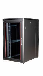 Equip Dynamic Flex 19" Free Standing Server Cabinet, 26U, 800x1000mm, con puerta de cristal, paneles extraíbles y bloqueables, ensamblado, RAL9005 negro