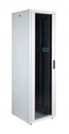 Armario de red independiente Equip Dynamic Flex de 19", 42U, 600x600 mm, con puerta de cristal, paneles extraíbles y con cerradura, montado, gris RAL7035