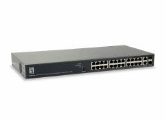 GEP-2651 TURING Switch Gigabit PoE Web Smart a 26 porte, 24 uscite PoE, 2 combo SFP/RJ45, PoE 802.3at/af, budget di potenza PoE 185W