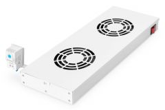 EQUIP COOLING FANS 19', 1U, 2FANS, RAL7035 GRIS