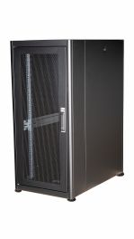 Armario de Servidor Básico Flex 19" de Pie Equip, 26U, 600x1000mm, con Puerta Delantera de Acero Perforado, Paneles Extraíbles y con Cerradura, Montado, RAL9005 Negro