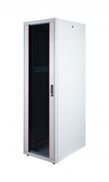 Equip Basic Flex 19" Freistehender Serverschrank, 42HE, 600x800mm, mit Glastür, abnehmbare und abschließbare Paneele, montiert, RAL7035 Grau