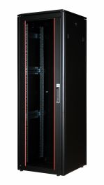 Equip Dynamic Flex 19" Gabinete de Red Independiente, 36U, 600x600mm, con Puerta de Cristal, Paneles Extraíbles y con Cerradura, Ensamblado, RAL9005 Negro