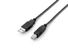 128861 USB 2.0 Type A to Type B Cable, 3.0m , Black