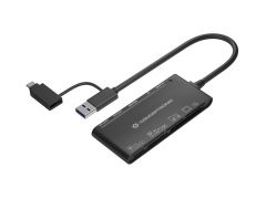 BIAN03B 7-en-1 Lector de tarjetas USB 3.0, SD x 2, TF/MicroSD, MMC, MS, M2, CF, xD