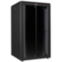 Equip Basic Flex 19" Freistehender Serverschrank, 32HE, 800x800mm, mit Glastür, abnehmbare und abschließbare Paneele, montiert, RAL9005 Schwarz
