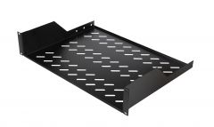 ESTANTE FIJO EQUIP 19', 2U, 800MM, NEGRO