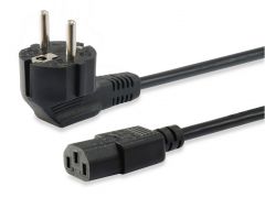 112120 High Quality Power Cord, C13 to Schuko 90°, 1.8m