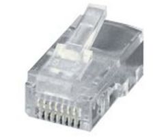121151 RJ45 Modular Plug, 100pcs/Set, For Flat Cable (Telephone and modem）