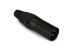147930 Connettore per cavo maschio a 3 poli, Nero