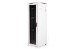 Armario de red independiente Equip Dynamic Flex de 19", 36U, 600x600mm, con puerta de cristal, paneles extraíbles y con cerradura, montado, gris RAL7035
