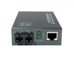 GVT-2013 Convertitore multimediale da RJ45 a SC Gigabit, PoE PSE, fibra multimodale, 850 nm, 500 M