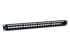 769327 24-Port Keystone Geschirmtes Patchpanel, Schwarz