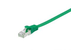 607647 Cat.6A U/FTP Flat Patchkabel, 0.5m, Grün