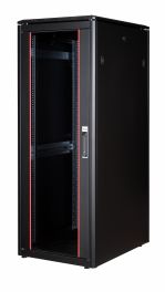 Equip Dynamic Flex 19" Free Standing Server Cabinet, 32U, 600x800mm, con puerta de cristal, paneles extraíbles y bloqueables, ensamblado, RAL9005 negro