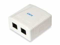 235214 2-Port Cat.6 Surface Mount Box, unshielded