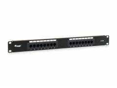 235317 16-Port Cat.5e Ungeschirmtes Patch Panel, Black