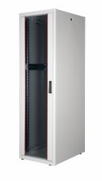Equip Basic Flex 19" Freistehender Serverschrank, 42HE, 600x800mm, mit Glasrückwand, abnehmbare und abschließbare Paneele, montiert, RAL7035 Grau