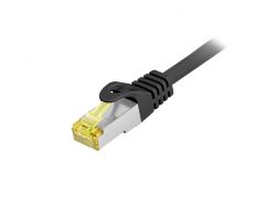 605100 Cat.6A S/FTP Outdoor-Patchkabel, 1,0m, schwarz
