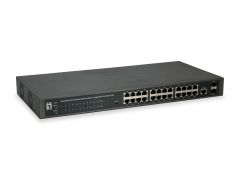 GEP-2652 Switch Gigabit PoE Web Smart a 26 porte, 2 x Gigabit SFP, 24 uscite PoE, budget di alimentazione PoE 370W