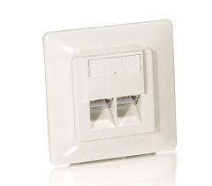 125722 Cat.5e German Modular Faceplate, 5pcs/Set