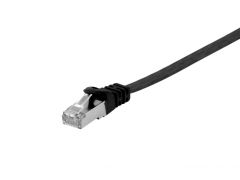 607694 Cat.6A U/FTP Flat Patchkabel, 5m, Schwarz