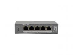 GEP-0531, 5-Port Gigabit PoE Switch, 802.3at/af/bt PoE, 4 PoE Outputs, 60W