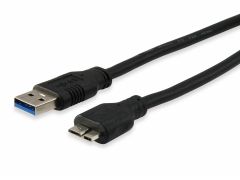 128397 USB 3.0 A auf Micro-B Kabel, M/M,  1.8m, 5Gbps, Schwarz
